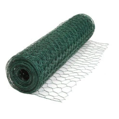 Sechseck-Geflecht 0,5 X 10 M Aus Kunststoffbeschichtetem Stahldraht 25 X 25 Mm