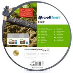 Cellfast Verflüssigungsschlauch DRIP 1/2", 7,5 M Tropfschlauch