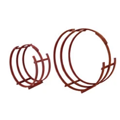 Kaminholzständer Set Rund 2 Stück Aus Stahl In Rostoptik