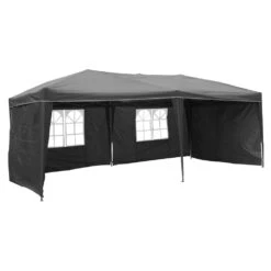 Faltpavillon Alu In Steingrau Mit 4 Seitenteilen