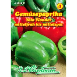 Saatgut GemĂŒsepaprika Yolo Wonder MittelfrĂŒhe/mittelspĂ€te Sorte FĂŒr Ca. 50 Pflanzen