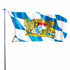 Alu Fahnenmast 4-tlg. 6,2m Inklusive Bayernfahne