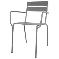 Stapelstuhl „Da Vinci“ 56 X 55 X 81 Cm Mit Stahlrahmen In Grau