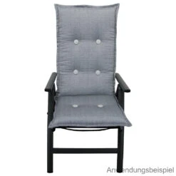 Auflage Hochlehner Baltimore Grau 119 X 50 X 9 Cm Aus Baumwolle Und Polyester