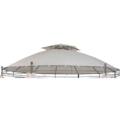 Ersatzdach FĂŒr Pavillon, Rund, Ă350 Cm, In Der Farbe Beige