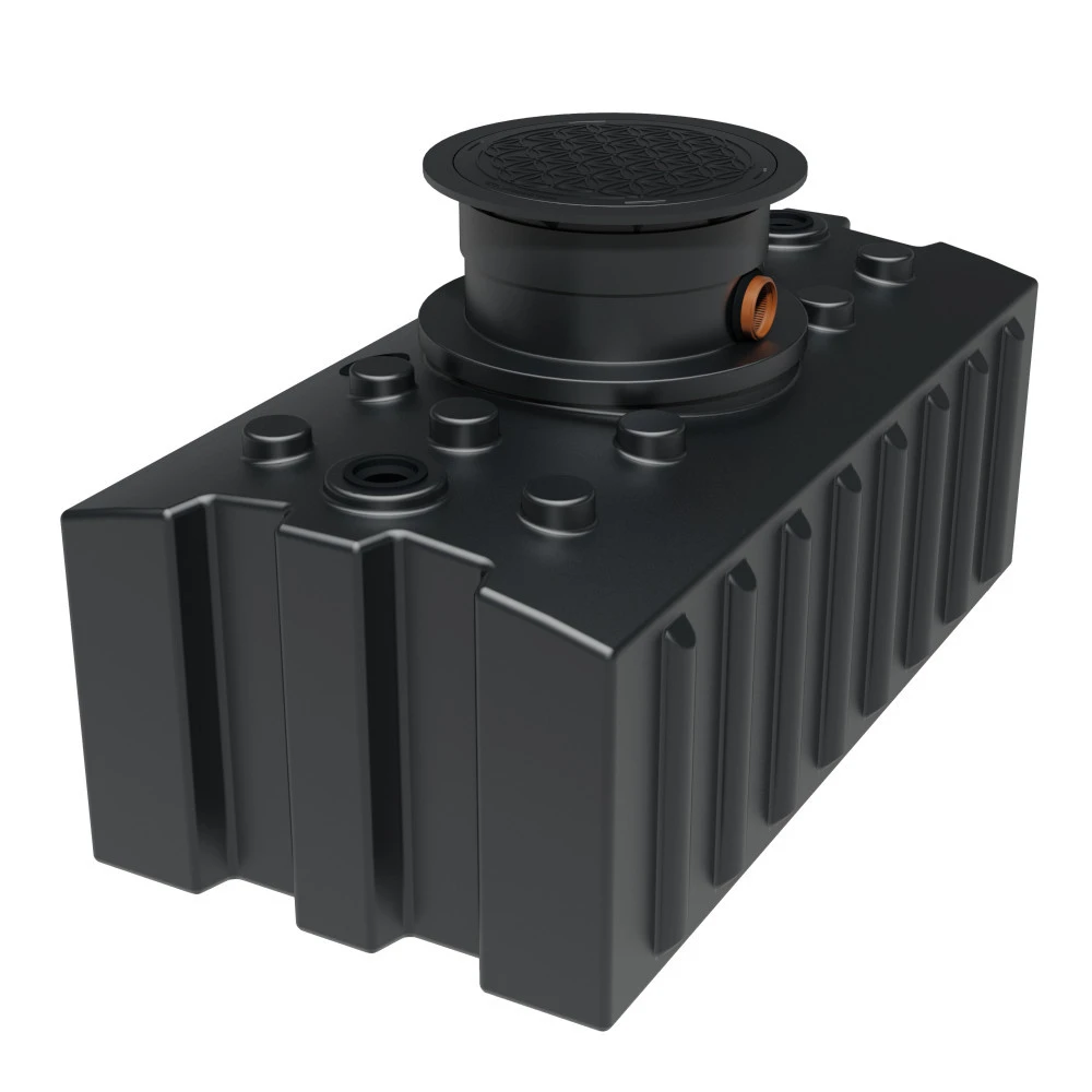 Regenwasser-Flachtank 2000 Liter, Mit Biovitor