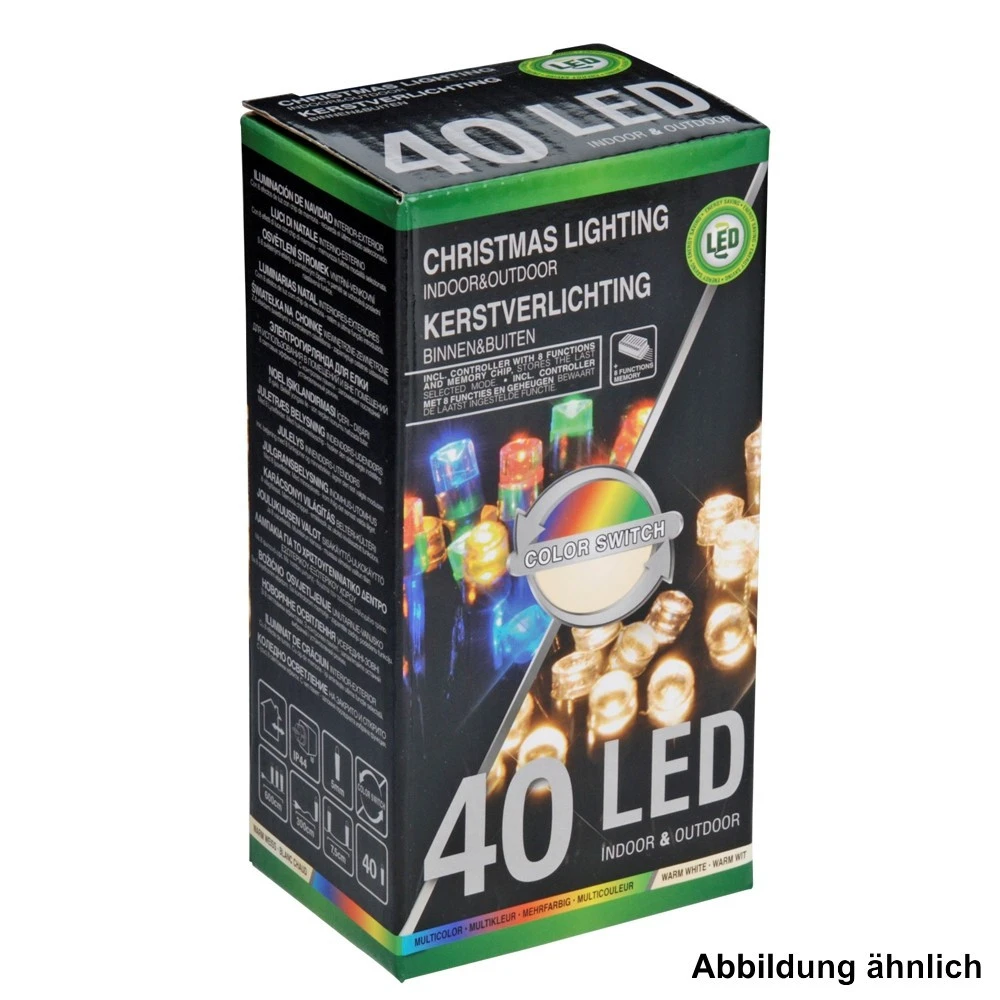LED-Lichterkette Bunt Oder Warmweiß Mit 80 LEDs Mit 8 Lichtfunktionen, Innen- Und Außenbereich - Image 3