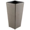 Blumentopf Kegelförmig 31 X 64 Cm In Beiger Rattanoptik Mit Einsatz