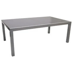 Gartentisch Ausziehbar, 180/240 X 100 X 75 Cm, Aluminium, Silbergrau