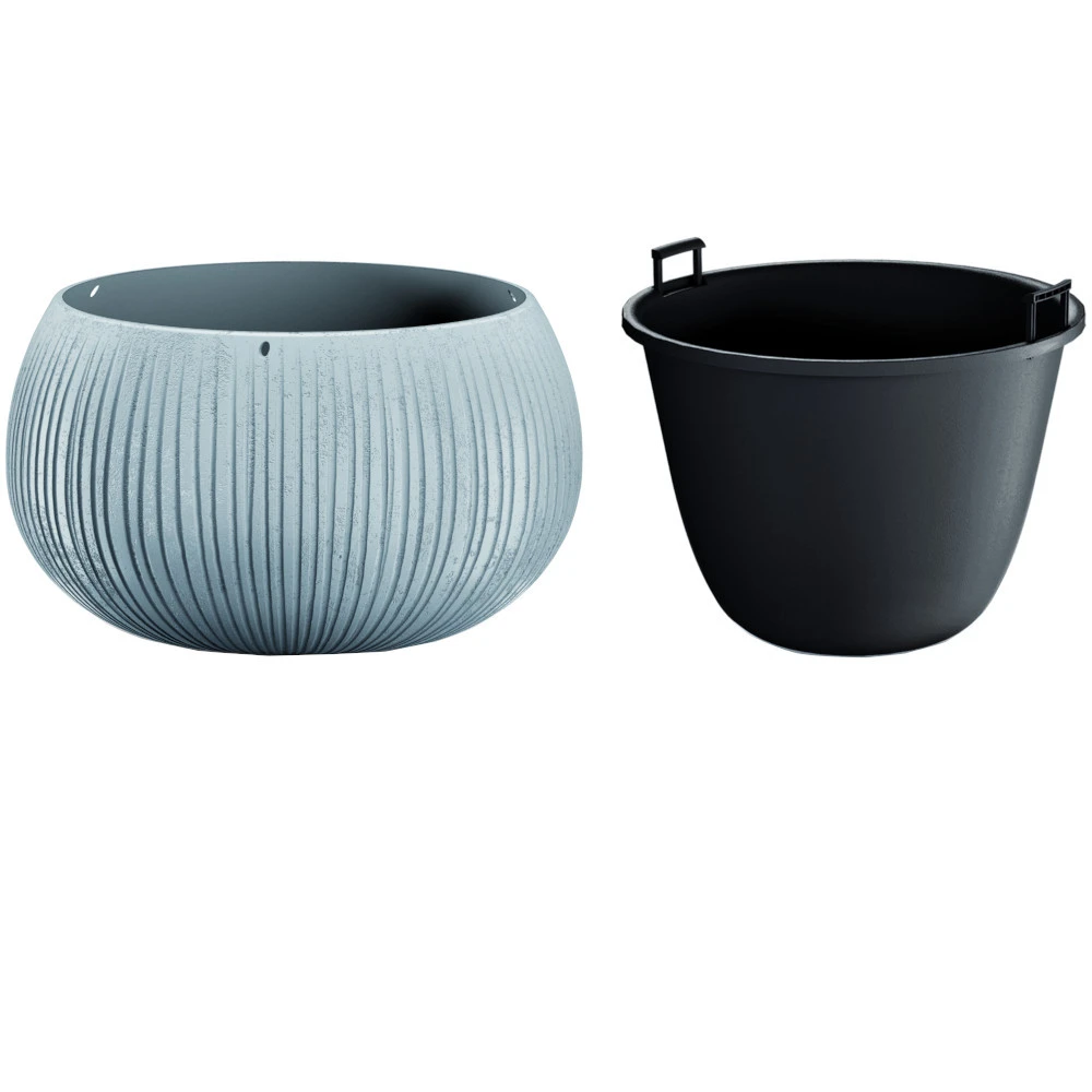 Prosperplast Blumentopf Beton Bowl Ø 29 Cm Mit Einsatz - Image 2