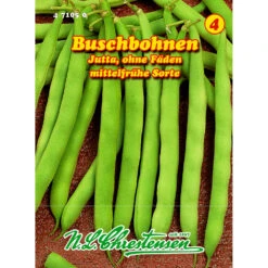 Saatgut Buschbohnen Jutta Mittelfrühe Sorte, Ohne Fäden