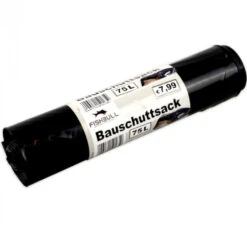 Bauschuttsack 75 Liter 575 X 1000 Mm 5 Stück Schwarz