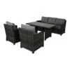 Lounge-Set Dining Jive Rock 4-teilig, 5-Sitzer Mit Tisch Und Sofas