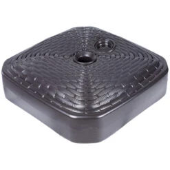 Prosperplast Sonnenschirmständer Eckig Mit 12 Liter Fassungsvermögen In Braun