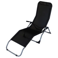 Sonnenliege Sylt, 143 X 59 X 100 Cm, Schwarz