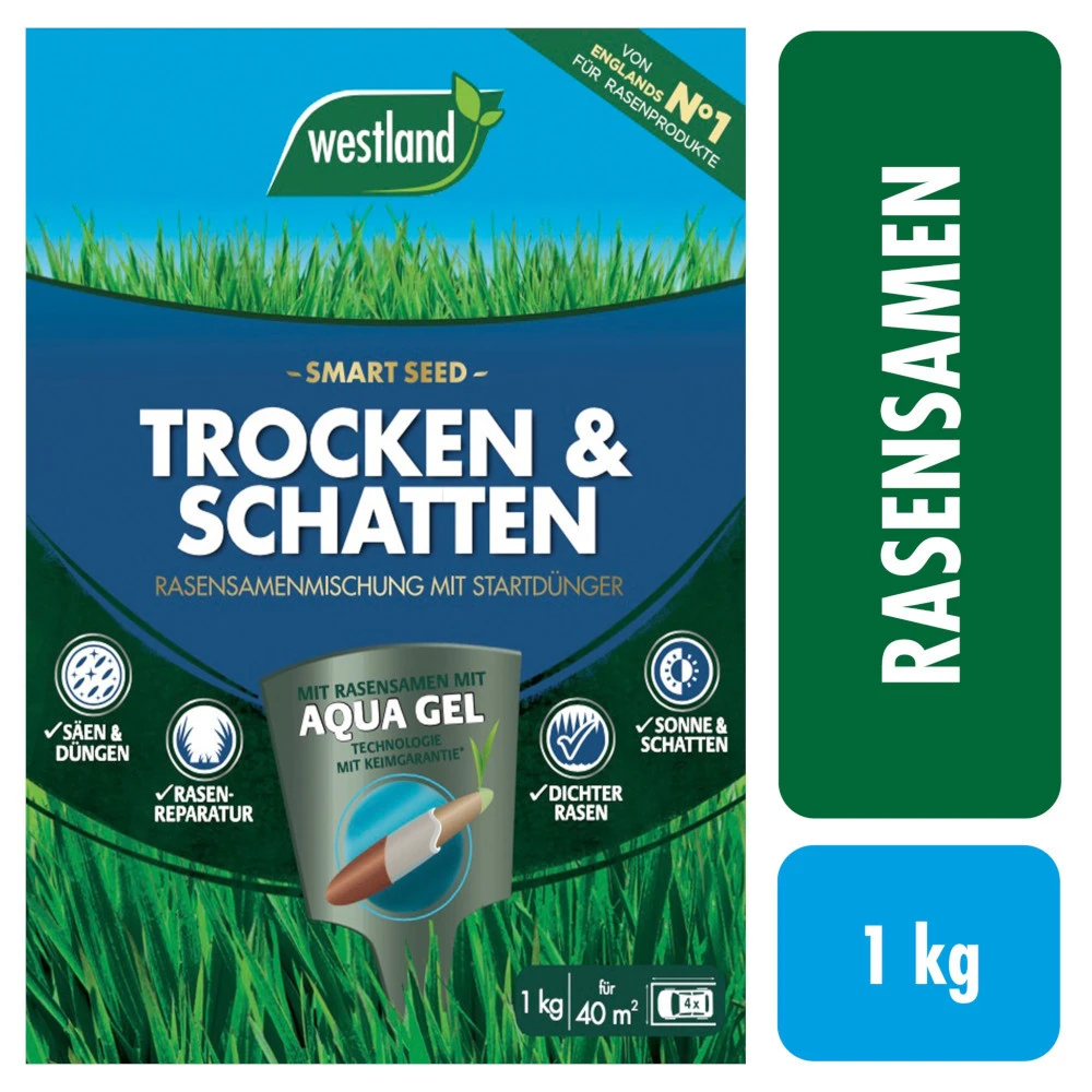 WESTLAND Trocken- Und Schattenrasen-Saatgutmischung 40 M² 1,0 Kg