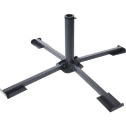 Sonnenschirmständer Aus Robustem Metall In Schwarz