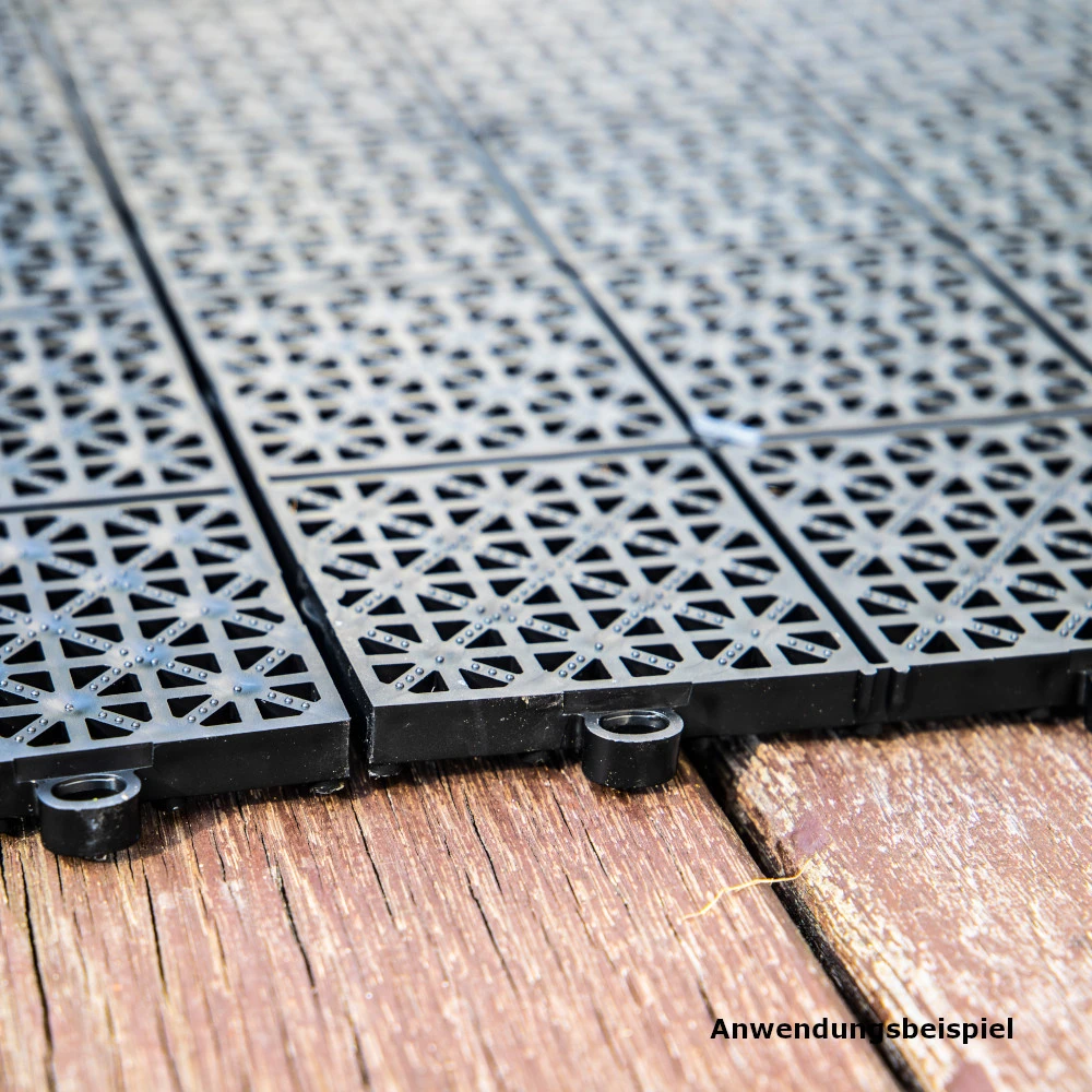 Bodenfliese Aus Recyceltem Kunststoff In Schwarz - Image 2