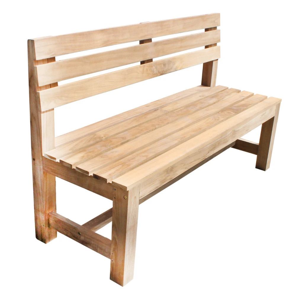 Sitzbank Massiv Mit Querlattung Aus Teakholz 120 Cm
