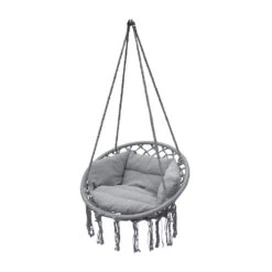Schaukel-Hängesessel In Hellgrau Inklusive Befestigungsmaterial
