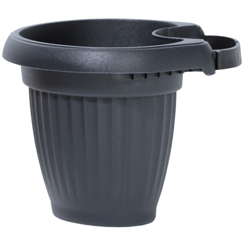 Prosperplast Regenrinnen-Topf Terra 22 Cm In Anthrazit Mit Flexiblem Befestigungsband