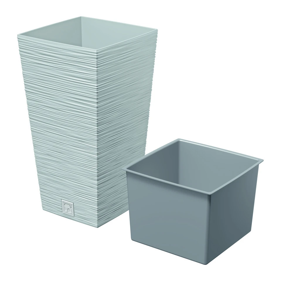 Prosperplast Pflanztopf Furu Square 265x265x500mm Grau