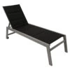 Gartenliege Aus Aluminium In Schwarz Mit Rollen