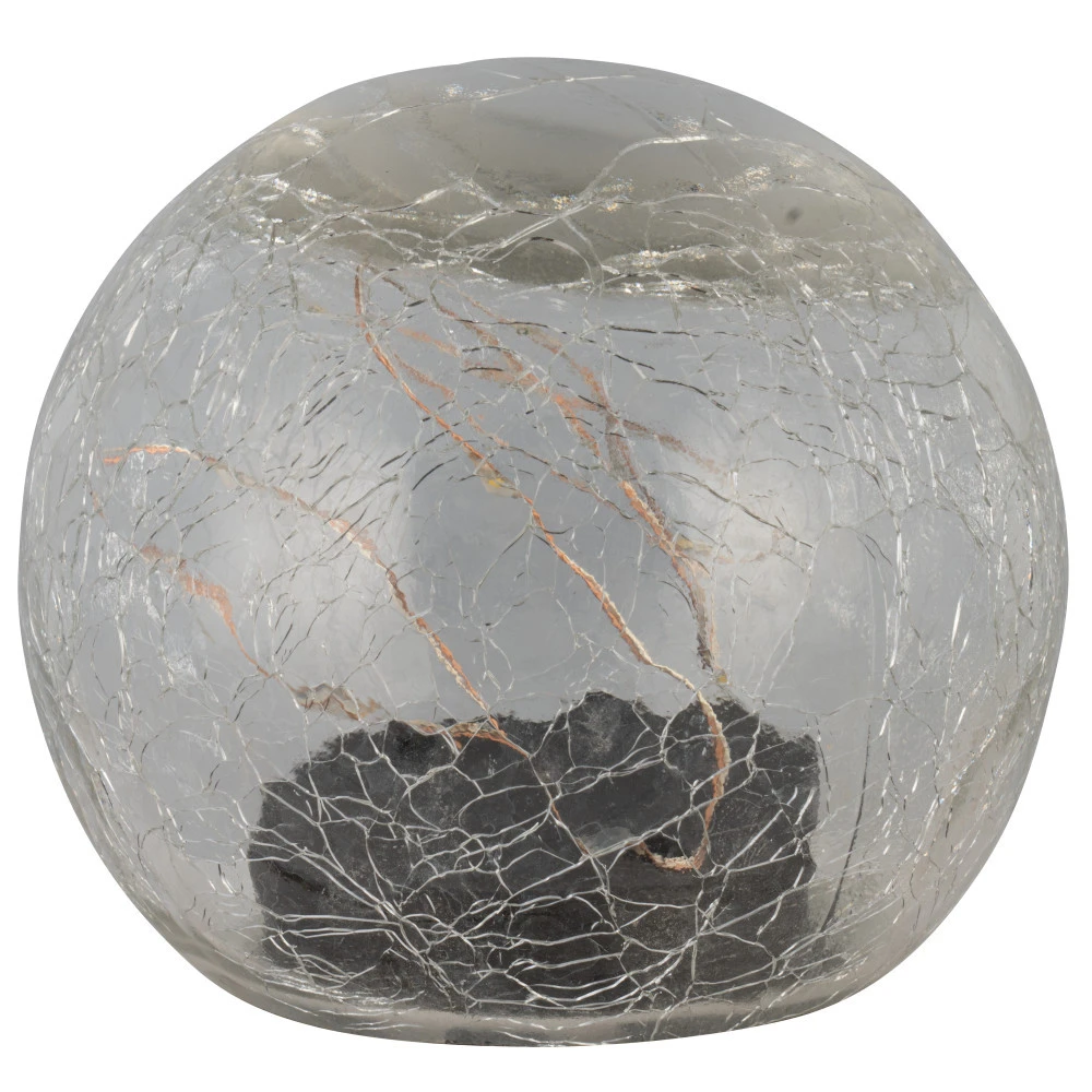 LED-Crashglas Kugel Ø 10 Cm Batteriebetrieben Mit 10 Warmweißen LEDs