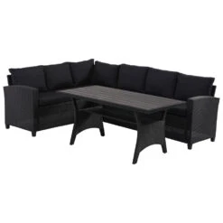 Lounge-Set 3-teilig Aus Polyrattan