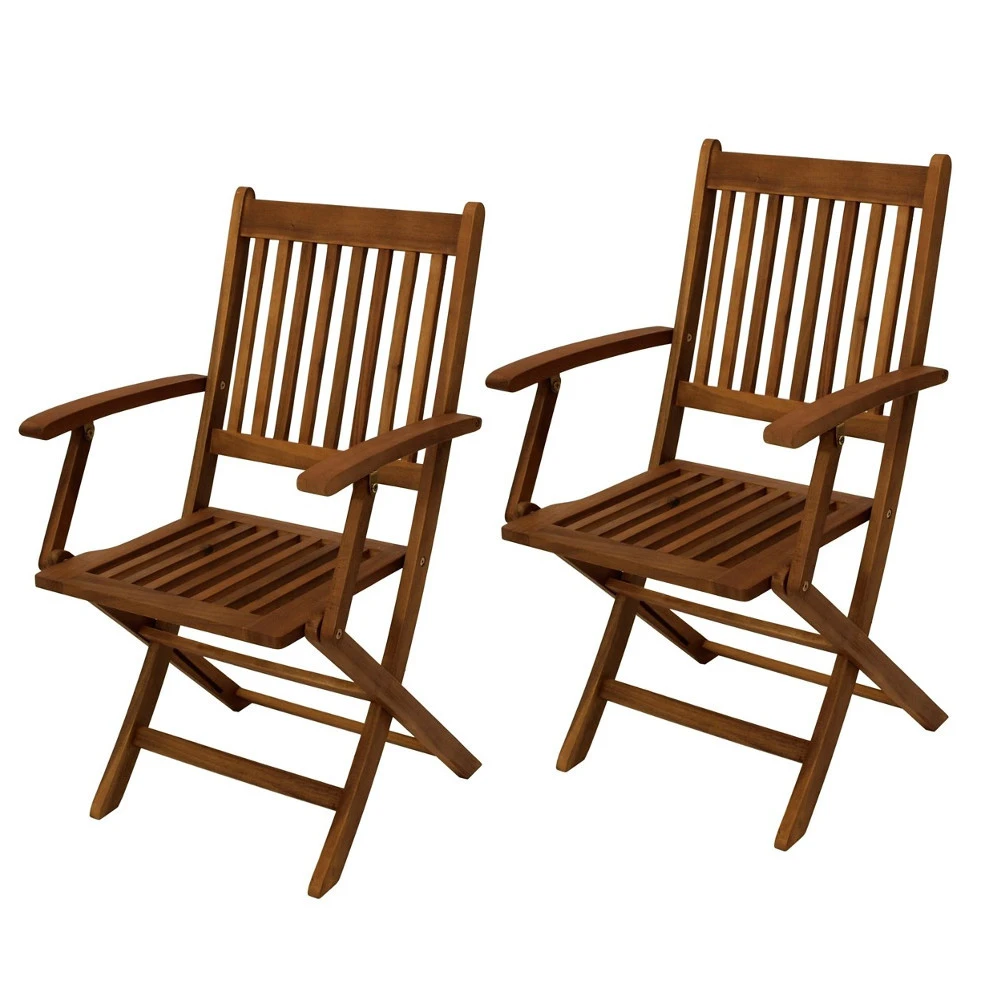 Klappstuhl-Set BENITA, 2-teilig, Akazienholz Geölt