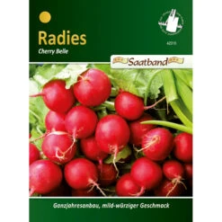 Saatgut Radies Cherry Belle, Ca. 2 Meter Saatband, Mild-würziger Geschmack