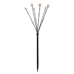 LED-Gartenbeleuchtung Mit 6 Sternen, Timerfunktion Und Erdspieß