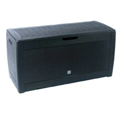 Prosperplast Auflagenbox 310 Liter Mit Rattanoptik In Anthrazit