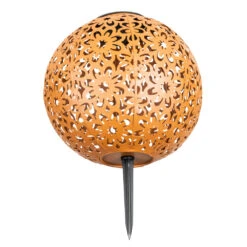 Solar Kugel Aus Metall Rostoptik Ø 20cm