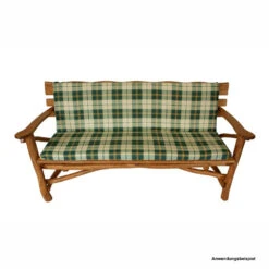 Auflage Boston Für 3-Sitzer Gartenbank 140 X 88 X 7 Cm Grün/beige Kariert