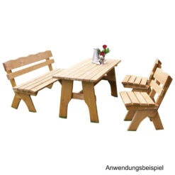 Gartensitzgruppe Freital 4-teilig, 150 Cm Kiefer Hell