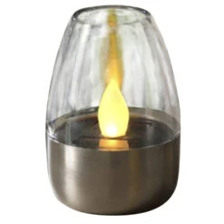 Solar Windlicht 6 Cm Aus Edelstahl