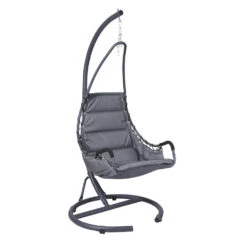 Hängesessel Mit Gestell Und Kissen In Anthrazit